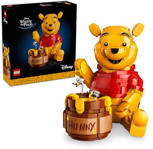 LEGO | Disney Winnie the Pooh - Building Set for Adults - Display Model w/Honey Pot, Collectible Minifigure & Eeyore Figure - DIY Nostalgic Gift Idea for Fans - 43300