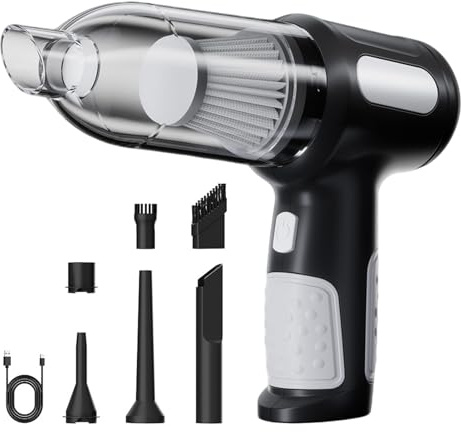 Aspirateur de voiture portable, dispositif de nettoyage automatique compact sans fil, ménage portable, mini outil d'aspiration puissant, nettoyeur d'intérieur léger avec utilisation pour camion domest