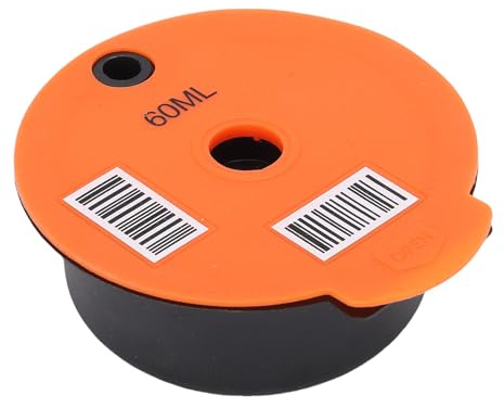 Wakects Återanvändbar Kaffekapsel PP Silikon Påfyllbar Kaffefilterkapsel 60 ML med Sked och Borste för Kompatibel Kaffemaskin Hemmakontor Reseanvändare (60 ml)