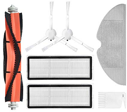 LICHIFIT Haupt-Seitenbürste HEPA-Filterteile Wischtuch Wasserkern Kamm für Mijia 1C Roboter Staubsauger Ersatzzubehör