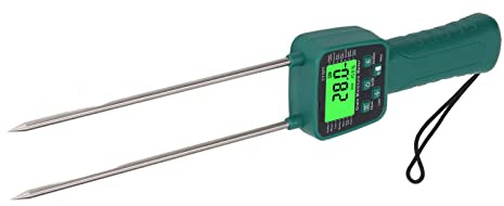 Digitaler Heufeuchtigkeitsmesser, Einfach zu Bedienender Heufeuchtigkeitsmesser mit Hintergrundbeleuchtung für Weizen