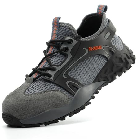 ENEN Zapatos de Seguridad para Hombre Mujer Anti-Piercing Antideslizante Ligero Zapatillas Trabajo Comodo Calzado de Seguridad con Punta de Acero Botas de Seguridad Transpirables