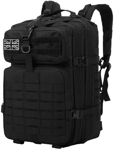 Delgeo 45L Military Tactical Backpacks Molle Army Assault Pack 3 Day Bug Out Bag Hiking Treeking Camouflage Hunting Rucksack