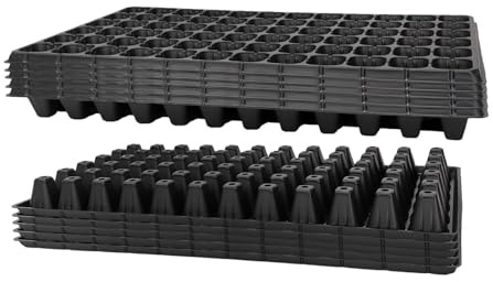 Sharplace 10 PCS Plateaux de Semis, Culture des Plantes Plateau, Plateau de Semis Croissance Plateaux avec des Trous de Drain, Pépinière de Semis en Plastique pour La Maison de Jardin, 72 Trous