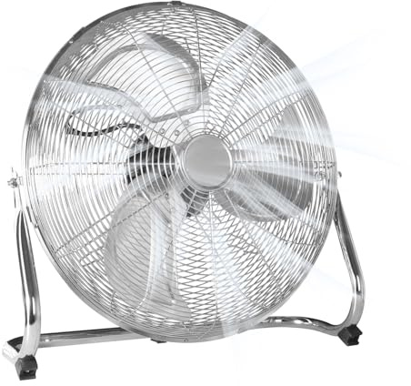Floor Fan,18 Pedestal Fans Powerful Fan with 3 Speeds, Adjustable Head, Standing Metal Pedestal with Powerful Circulation, Room Fan Ideal for Indoor & Outdoor use Home, Gym, Office, Garage (Silver)