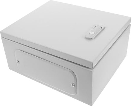 TOVINANNA Outdoor Wall-Mounted Metal Electrical Junction Box 30x25x14cm Waterproof Lockable Outdoor Power Distribution Enclosure for Home and Industrial Use