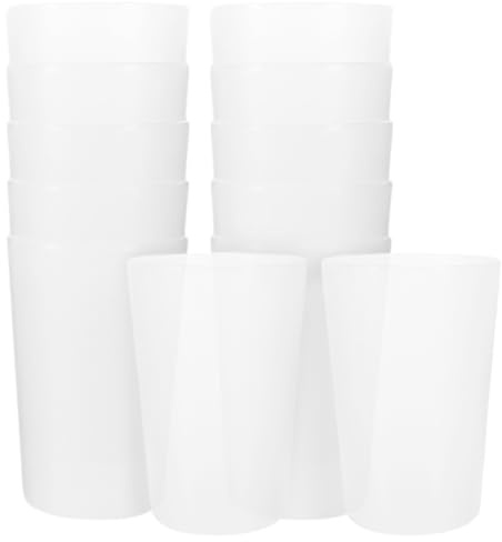 MOKKHNB Set 12 Bicchieri Porta Spazzolini da Denti Trasparenti in Plastica Riutilizzabile, Tazze da Bagno Leggere e Infrangibili per Viaggi e Uso Quotidiano, Contenitori Sicuri Bordi