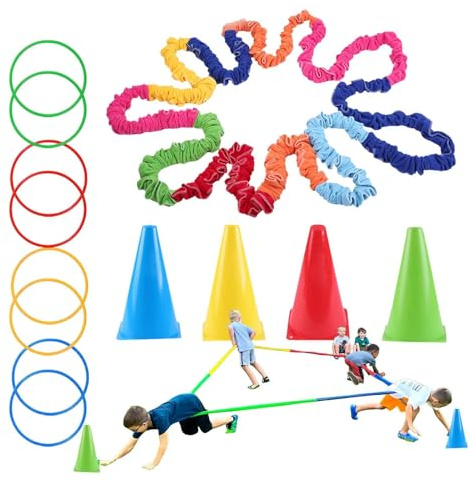 Elastiskt Stretchy Band, Elastiskt Stretchy Band Rörelsestöd, | Stretchband för dans Gruppaktiviteter, barn, vuxna, flickor, pojkar, familj, tonåringar, ungdomar