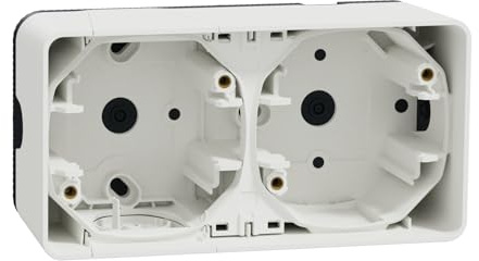Schneider Electric Caja doble superficie horizontal Blanco