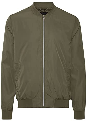 11 Project PRMilford bomberjacka för män, övergångsjacka, jacka, Blouson, fodrad med ribbkrage, normal passform, Dammig oliv (180515), XL