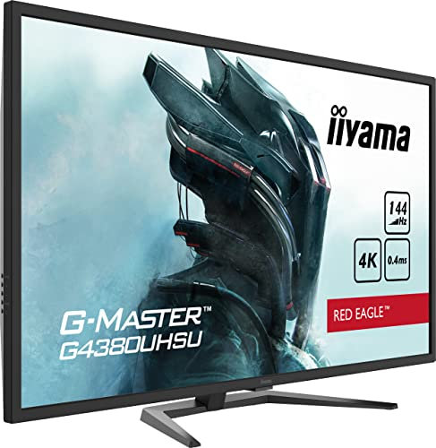 iiyama G-Master Red Eagle G4380UHSU-B1 108cm 42,5“ VA LED Gaming Monitor 4K UHD HDMI DP USB3.0 0.4ms 144Hz HDR FreeSync-Premium schwarz