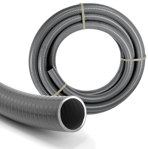 PVC Klebeschlauch I Ø50 mm I 12 Meter Rolle I 5 bar Arbeitsdruck I Flexschlauch für Pool- und Teichbau I Druck- und Saugschlauch I Poolflex I bm155