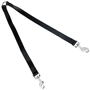 Hundeleine Doppelleine für 2 Kleine Hunde, Haustier Trainer Leine Kein Gewirr Doppelte Verteiler Gehen Trainer für Zwei Hunde (Schwarz)