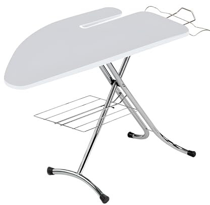 Top House Italia Festival Profi Asse da Stiro con Stiramaniche - 125x48 cm - Salvaspazio, robusto, pieghevole - Copriasse anti piega termoriflettente
