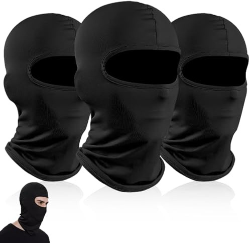 3 Piezas Pasamontañas Set, Bufanda, Máscara de Esquí, Máscara de Pasamontañas para Deportes de Invierno y al Aire Libre, Bicicleta, Motocicleta, Transpirable Hombre Mujer