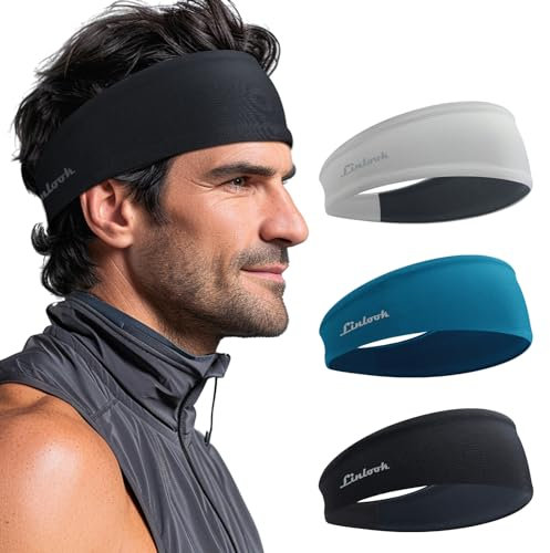 Sport Stirnband für Herren und Damen - rutschfest Schweißband Stirn für Workout Fitness Joggen Laufen Radfahren Wandern und Basketball- Elastisch Comfy Sport Haarband