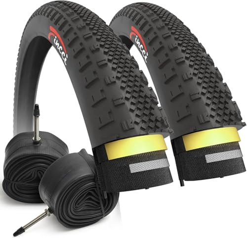 Fincci Fahrradreifen 700x38c - Paar Gravel Faltreifen 28 Zoll mit 1 mm Pannenschutz & 2X Schläuchen 40-622 Presta Ventil - Rennradmantel 60 TPI für E-Bike, Hybrid, MTB, Rennrad & Tourenrad – 2er Pack