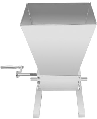 Broyeur De CéRéAles Manuel 4l, Broyeur De Grains Moulin Domestique 26cm, 2 Rouleaux De Moulin à Malt RéGlable 8 Lbs/Min, Broyeur De CéRéAles Pour Moudre L'Orge, Le Blé Et D'Autres Grains (/)