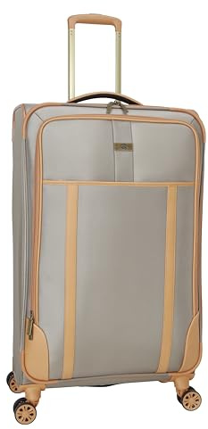 Dockers Seahorse Softside Expandable 8-Wheel Spinner Travel Checked Luggage, 28-Inch, New British Khaki