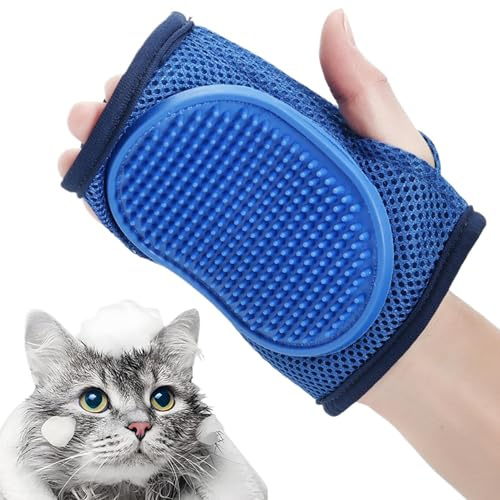 Hundskrubba – badrenare för hundar, skötselmassagehandskar | Ergonomisk säker hundtvättborste för håravfall, , klor, katt, häst, valp,