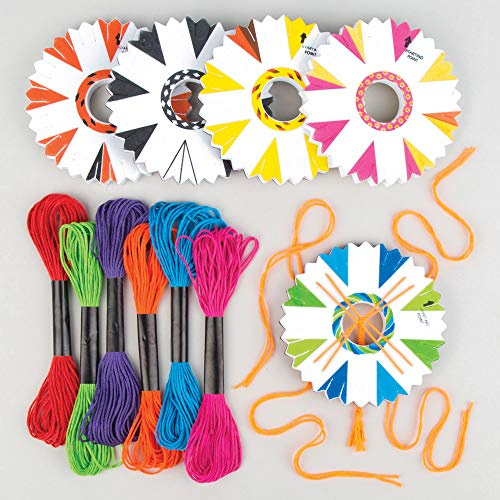 Baker Ross AV207 Make Your Own Braided Friendship Bracelets - Creative Craft Kits for Kids to Design Make & Give as Gift (Pack of 4), 9.5cm