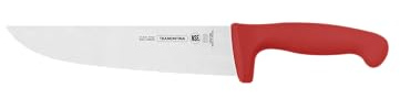 Tramontina Coltello da Macellaio in Acciaio Inossidabile Professional Rosso NSF 21,5 cm
