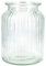 Creativery Windlicht Glas 11x14,5cm Windlichtglas Teelichthalter Teelichtgläser kleine Vase gerillt transparent