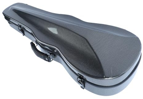 CDQL Geigenkasten, Kohlefaser, Leichter, Tragbarer, Harter Geigenkoffer-Ersatz mit Hygrometergurten, 4/4-Geigenkasten aus Kohlefaser in Voller Größe (Silber-Grau)