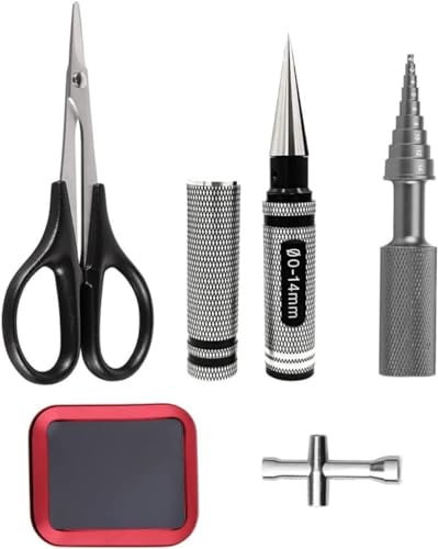 Pobila Herramientas de reparación RC de 0 a 14 mm, perforador, escariador, llave cruzada, cuerpo, escariador, juego de tijeras rectas, bandeja magnética para coche RC barco aviones