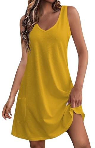 Robe Femme Chic Fleurie Imprimé Libre - Tunique Mi-Longue De Plage - Col Rond - D'été - Longueur Genou Pas Cher Loisir Swimg