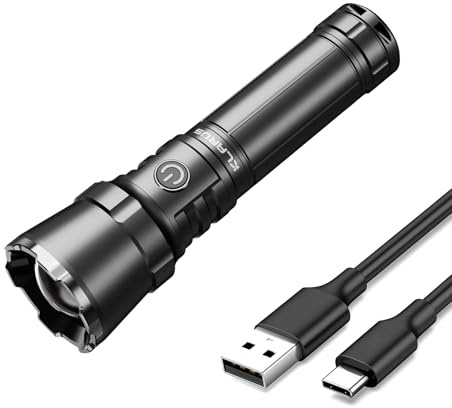 klarus EP12 Lampe de poche super lumineuse, 750 m, 4000 mAh, rechargeable, 2000 lumens, étanche IPX6, pour promener le chien, camping, outil d'urgence (EP12)