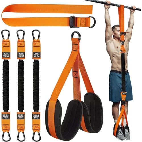 Band Pull Up Aid | Arnés de ayuda a la tracción | Cinturón de entrenamiento de fuerza | Multifuncional de alta intensidad 95,3 kg Soporte de tracción para entrenamiento de fuerza y fitness
