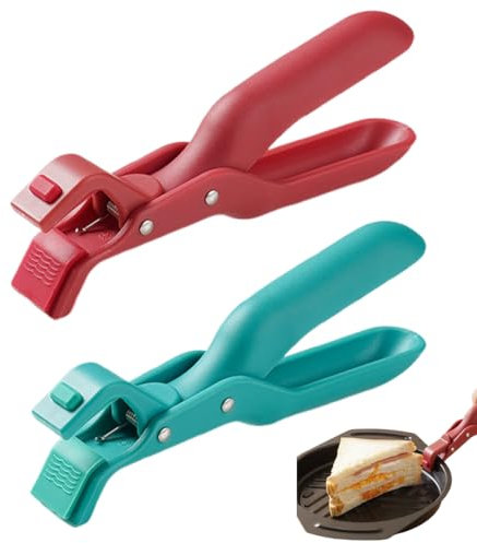 WeddHuis 2 Pezzi Clip multiuso anti-scottatura per cucina,Pinza per piastra calda,Pinze per Piastre Calde Antiscottatura Clip per Ciotola,Clip antiscottatura antiscivolo da cucina per pentole