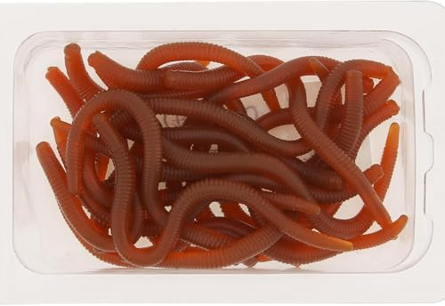 Gusanos para Pesca de Lubina, Gusanos, Cebos Blandos, 10 Cm, Señuelo de Pesca Realista con Olor a Pescado, Cebos para Lombrices de Tierra con Caja, Gusanos de Tiro para
