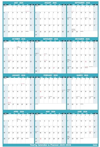 25-26 Årlig väggkalender, grön