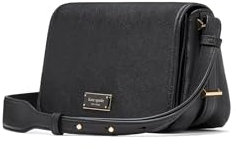 kate spade new york kvinnors Liv Pebbled läder liten flik crossbody, svart, en storlek, Svart, en storlek