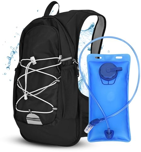 Gilet Hydratation Running Femme Homme,Sac à Dos d Hydratation,Gilet Trail Léger et Respirant,Gilet Running avecBouteille d'eau de 2L,Sac à Dos Trail Réglable pour Marathon,Randonnée,Cyclisme