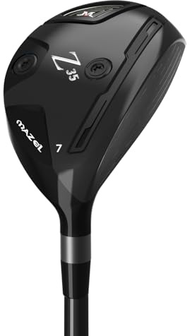 MAZEL Hybrid and Utility Golf Clubs 2,3,4,5,6,7,8,9, P for Men and Women, Graphite Shaft Flex S/R for Beginners (Black, Grapthite, Regular, 30, Degrees, Right)