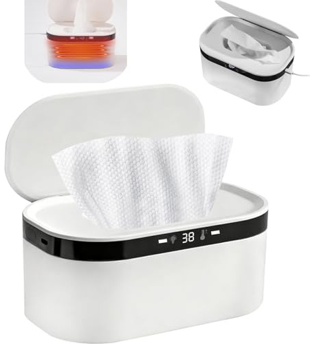 Calentador de Toallitas Húmedas, 3 Niveles de Calor, Alentamiento Rápido, USB, USB Calentador de Toallitas Humedas para Bebe, Viajes