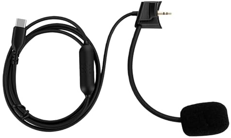 Generic Hållbar Headset Mikrofonkabel Typ C med Popfilter för QC35 II Idealisk för Spel och Fjärrarbete 1,2M