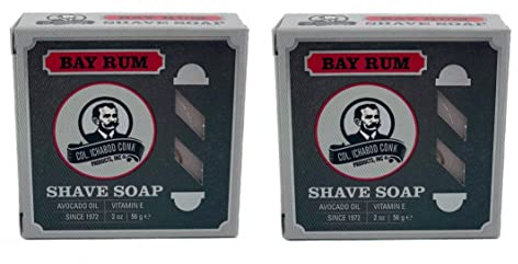 Colonel Conk Worlds Famous Shaving Soap, Bay Rum (Net Weight 4.50 Oz) - Two Pack