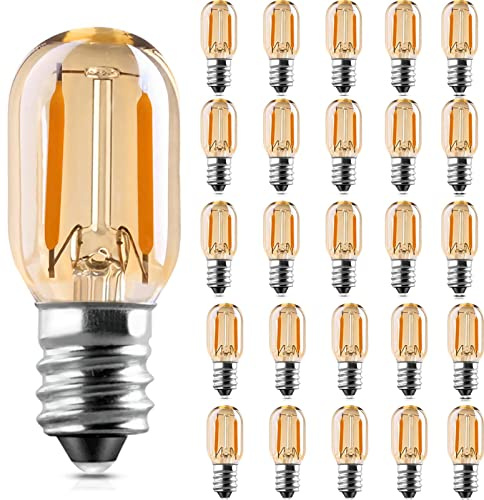 Genixgreen Bombilla LED E14 T22 1W, Tubos Vintage, Blanco Cálido 100LM