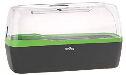 Romberg 16294397 BoQube Gewächshaus & Pflanzkasten L plus LED anthrazit-grün (Zimmergewächshäuser)