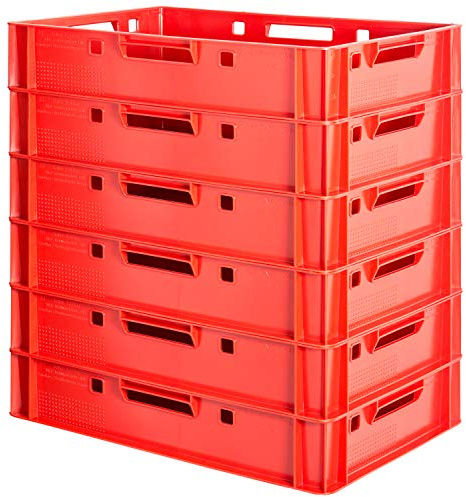 Euro Apilamiento de Plástico Caja Industrial Euro Caja Almacenamiento Eurobox E1 Kingpower, Número:6