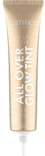 Catrice All Over Glow Tint, Highlighter, Nr. 010, Gold, aufhellend, schnelltrocknend, sofortiges Ergebnis, schimmernd, vegan, ölfrei, ohne Parfüm, ohne Alkohol, 3er Pack (3x15ml)