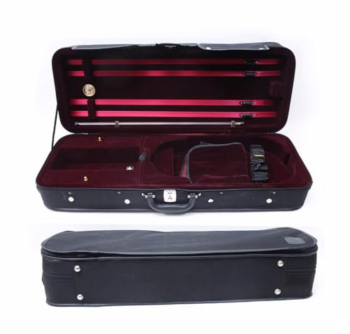 WUQIMUSC 16 inch Viola case Adjustable for 15 to 16.5 inch Lightweight Oxford Strong handles Back straps Viola soft case