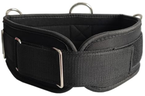 LOOEEL Fitness Resistance Belt Multi Functional Fitness Belt with 5 Rings for Weight Training and Resistance Training of Load Carrying Pull Up Belt Squat