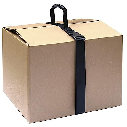 Slakerbe Sangles de transport pour déménagement, sangle de transport réglable, sangle de valise avec poignées en caoutchouc, levage et déplacement pour objets lourds