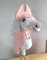Super Hobby Horse Set für Steckenpferd A3: Decke + Ohrenschützer – Puderrosa. Kein Pferd enthalten.