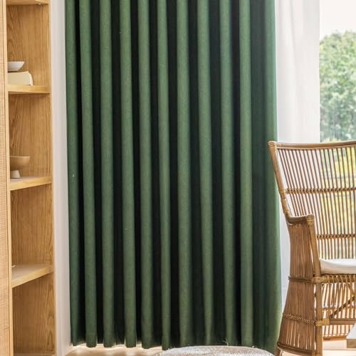 Mesnt Gardinen Verdunkelungsvorhang, Grün Tüllen Raum Verdunkelung Thermisch isolierte Vorhänge für Schlafzimmer/Wohnzimmer107 x 214 cm